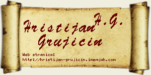 Hristijan Grujičin vizit kartica